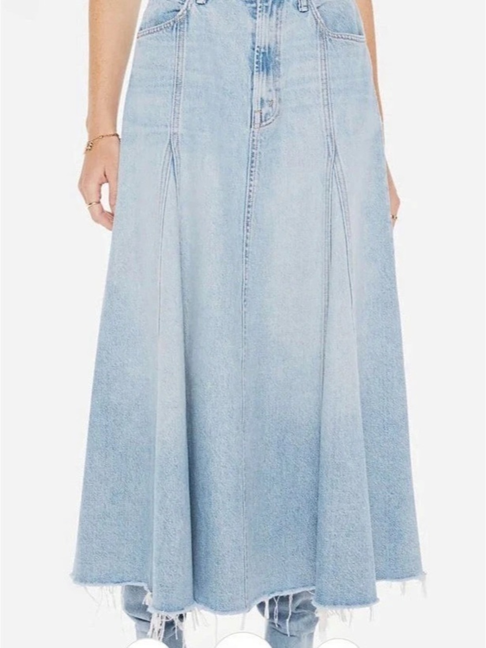 MOTHER The Full Swing Fray Denim Waist 27 NWT